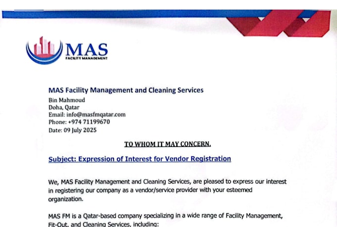 provide professional facility management consulting and sops